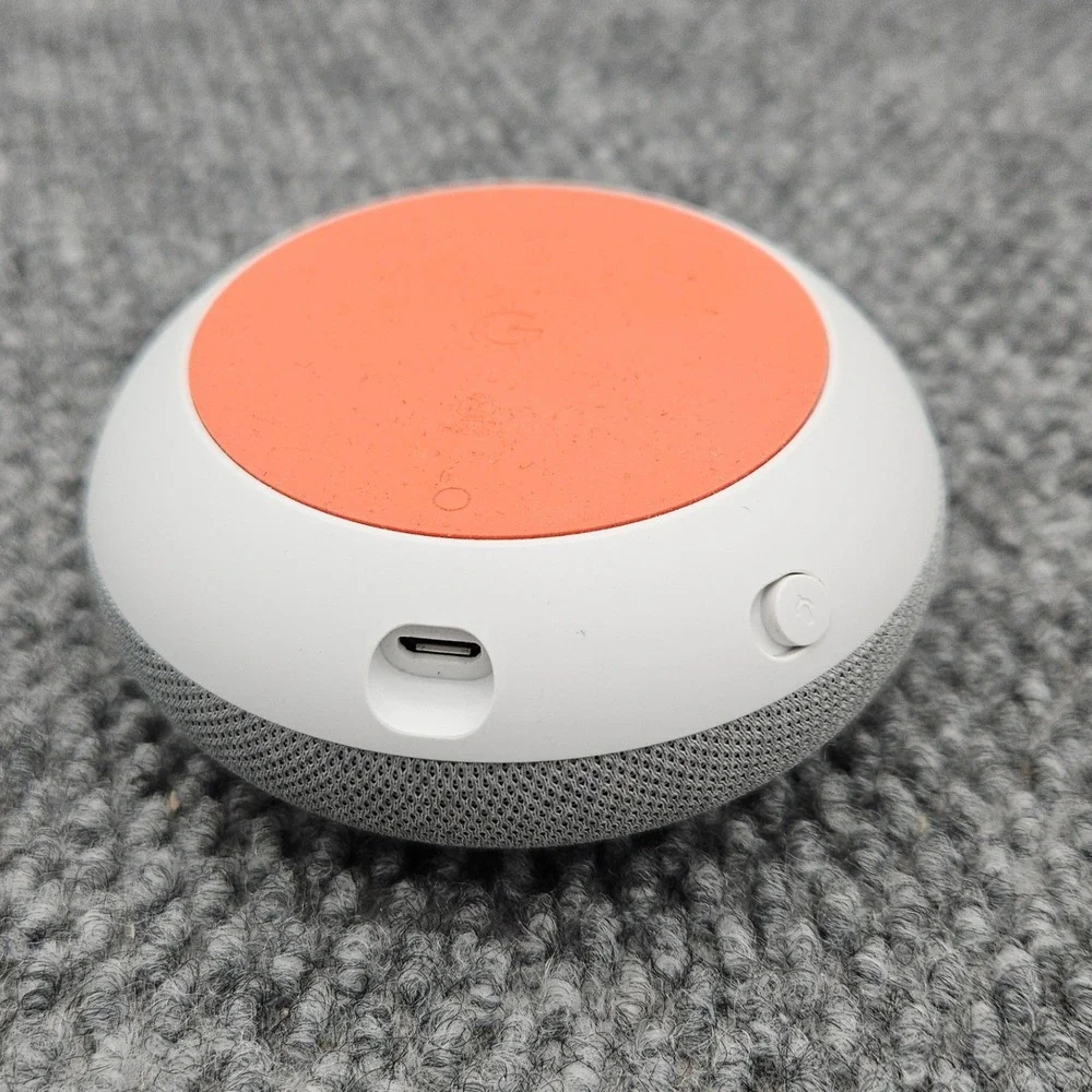 Google Home Mini H0A Smart Speaker Chalk White Voice Assistant Bluetooth Tested